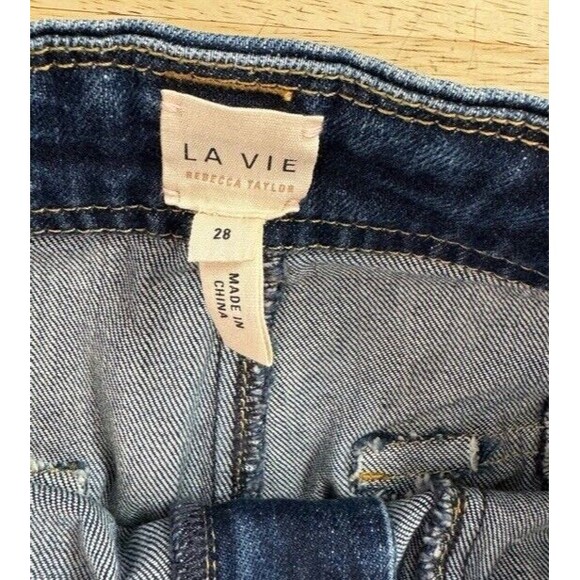 Rebecca Taylor La Vie Jeans Elodie High Waist Belted Chic Preppy Casual Size 28 - Picture 4 of 10